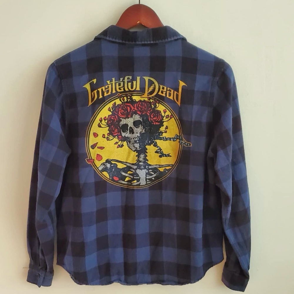 Grateful Dead Plaid Flannel Button down XS